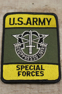 U.S. Army Special Forces De Opresso Liber Sew On Patch -Yellow/Green -Used