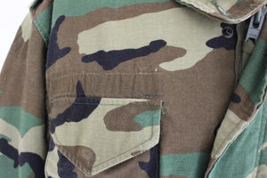 US Army M-65 Cold Weather Field Coat - Woodland - Medium Long - Used