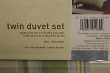 Load image into Gallery viewer, Target Casual Home Twin Duvet Set - 100 Percent Cotton - Striped - New