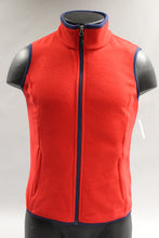 Load image into Gallery viewer, Amazon Essential Women&#39;s Full-Zip Polar Fleece Vest - Small - Red/Navy - New