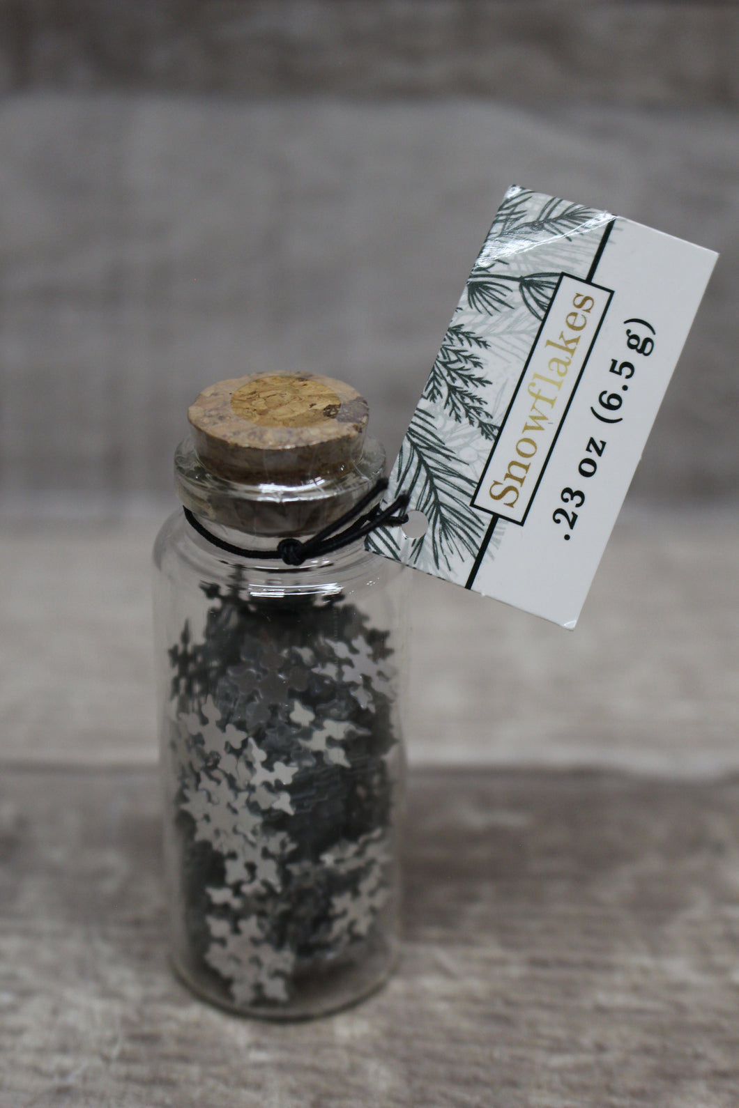 Snowflake Shaped Glitter In Glass Tube For Holiday Projects -New