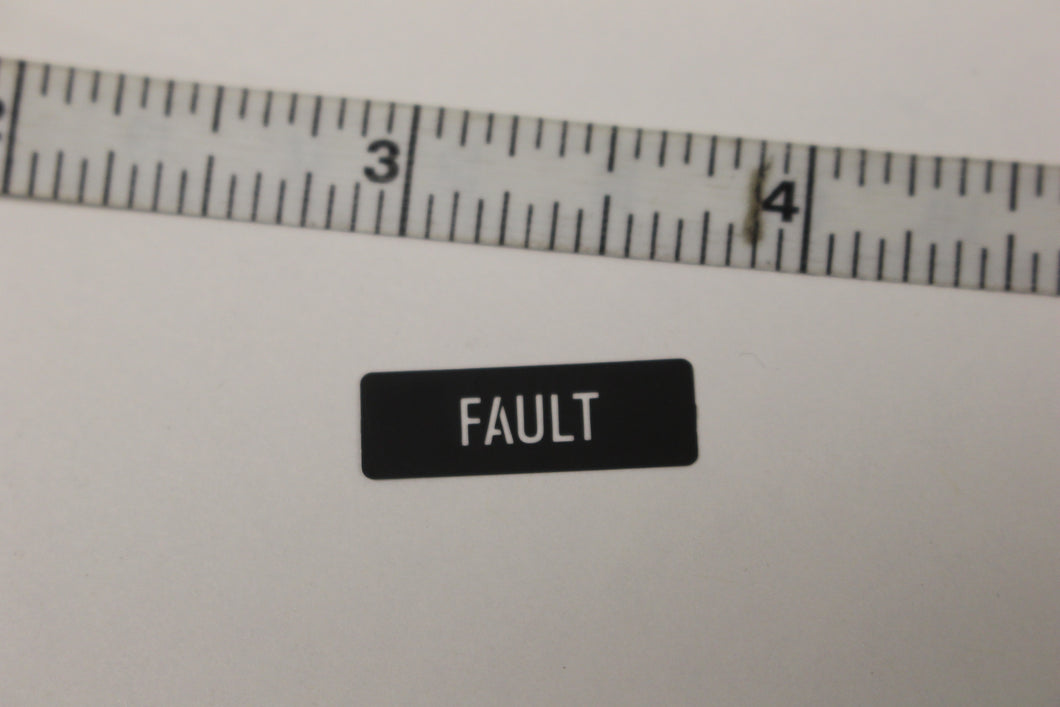 FAULT Legend Plate Identification Marker, 7690-01-518-1843, New
