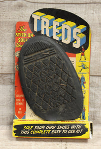 Treds Stick On Rubber Soles - Set of 2 - Black - With Cement - New