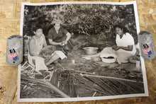 Load image into Gallery viewer, Vintage Authentic and Original Woman Posing For Picnic -Used