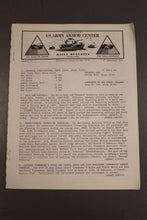 Load image into Gallery viewer, US Army Armor Center Daily Bulletin Official Notices, Year: 1970