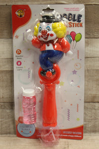 Bubble Clown Stick with Music and Lights - Requires Batteries - New
