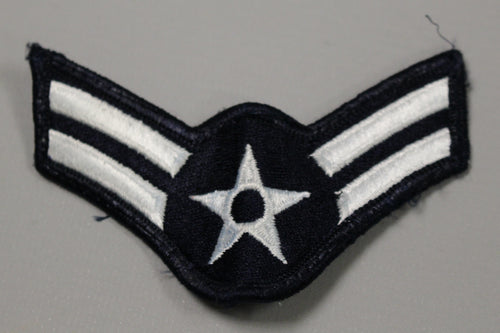 AF Air Force Embroidered Chevron Airman First Class E-3, Medium, 3.75