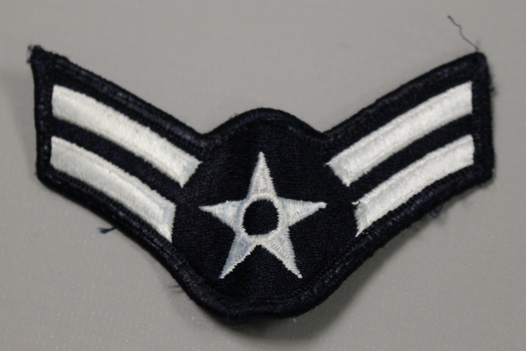 AF Air Force Embroidered Chevron Airman First Class E-3, Small, 3.5
