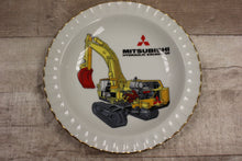 Load image into Gallery viewer, Collectible Mitsubishi Hydraulic Excavator Porcelain Plate 8x8x1 1/2&quot; -Used