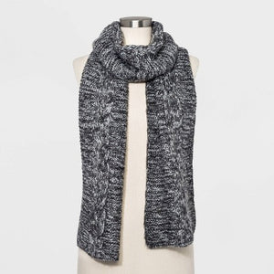Universal Thread Women's Cable Oblong Winter Scarf - Gray - New