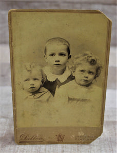 Antique Cincinnati Dillon's Imperial Photo Gallery Cabinet Card - Kids