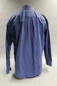 Croft and Borrow Men's Dress Button Up Shirt Size 34/35 -Blue -Used