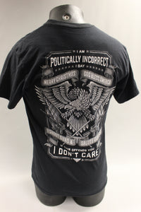 Proud American's Supply Men's Politically Incorrect T Shirt -Black -Medium -Used
