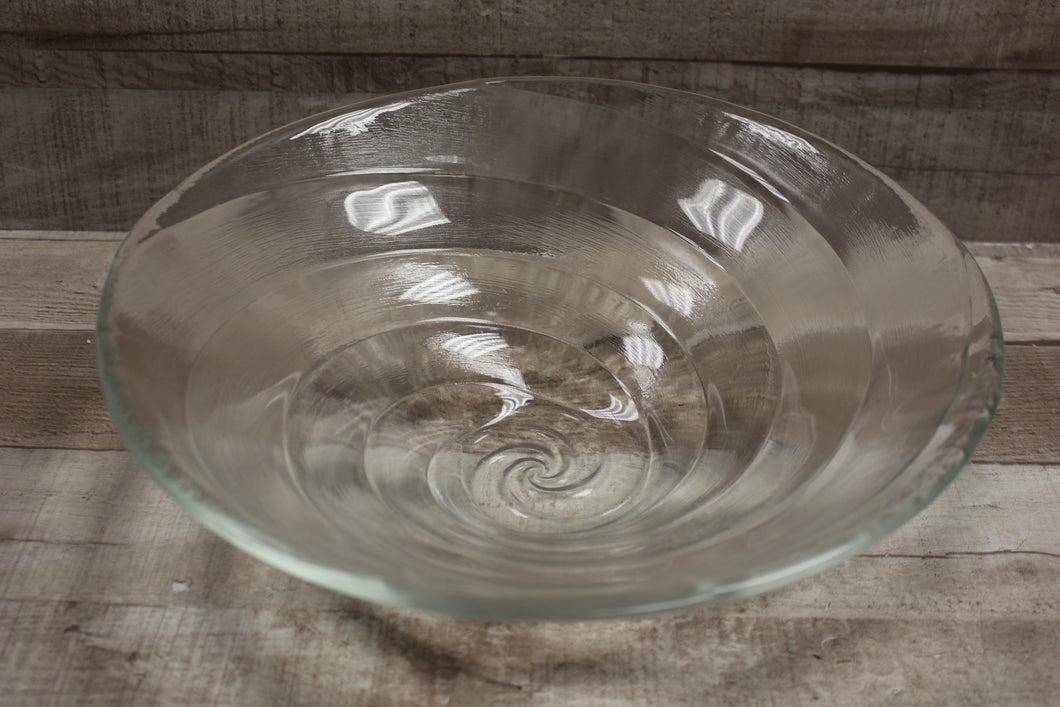 Spiral Glass Serving Dish Bowl 12