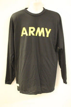Load image into Gallery viewer, Army Long Sleeve APFU Long Sleeve T-Shirt, 8415-01-623-2648, Medium, Black, NEW!
