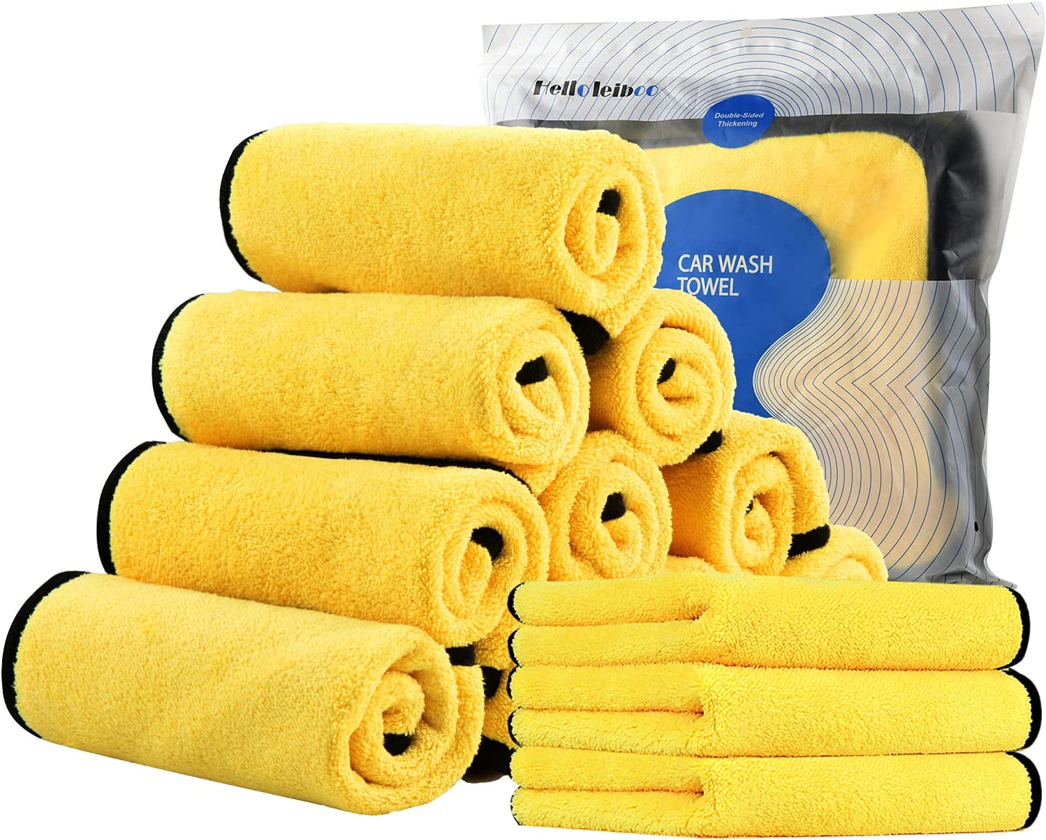 Hello Leiboo Microfiber Cleaning Cloths Drying Towel - Pack of 13