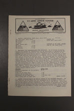 Load image into Gallery viewer, US Army Armor Center Daily Bulletin Official Notices, Year: 1970