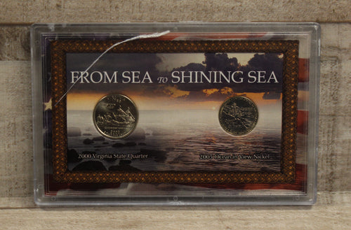 From Sea to Shining Sea 2000 Virginia Quarter & 2005 Ocean in View Nickel Set