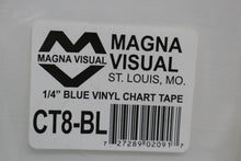 Load image into Gallery viewer, Magna Visual CT8-BL Blue Vinyl Chart Tape, 1/4&quot; x 27&#39;