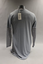 Load image into Gallery viewer, Meaneor Women&#39;s Long Sleeve Tunic Shirt Dress - Size Large - Striped -New