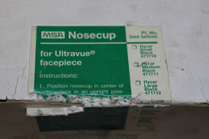 MSA Ultravue Hycar Black Facepiece Nosecup - Medium - 471711 - New