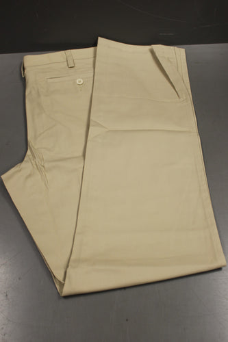 Lands' End Outfitters Men's Traditional Plain Khaki Chino Pants - Size: 42MR - New