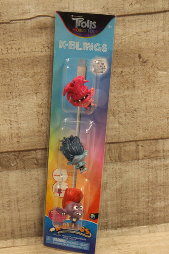 Trolls World Tour K-Blings - Pack of 3 - Cable Protectors - New