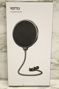 Yotto Microhphone Pop Filter Portable Microphone -Black -New