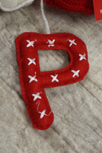 Load image into Gallery viewer, Wondershop By Target Pompom Mini Holiday Stocking With Initial Charm -New