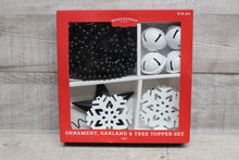 Load image into Gallery viewer, Wondershop By Target Ornament, Garland and Tree Topper Set Black -New