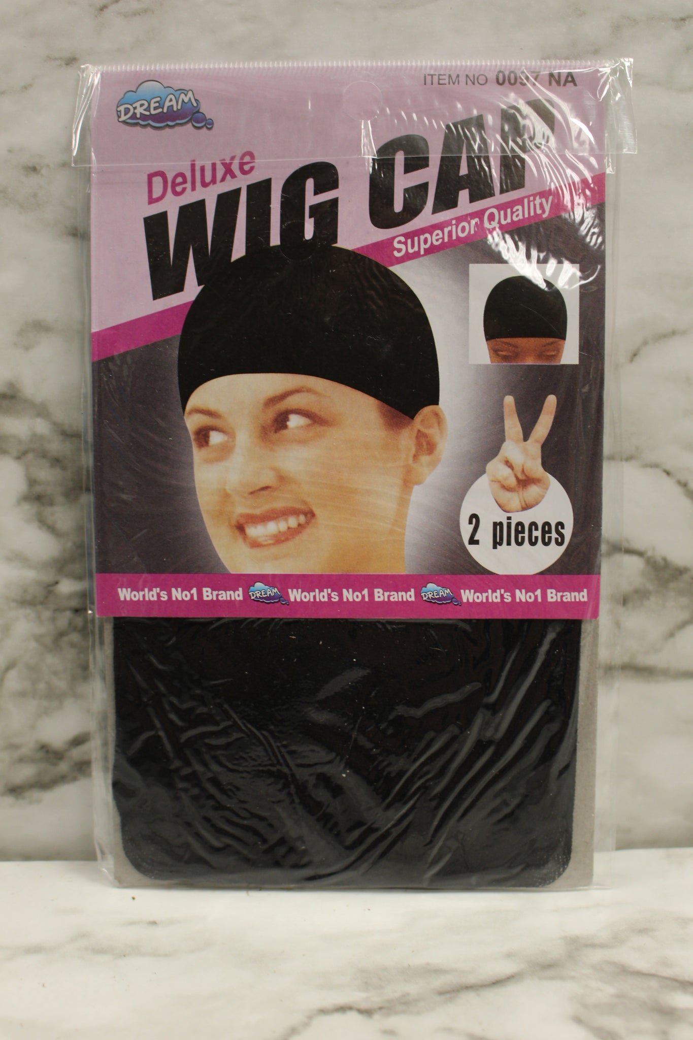 Dream 2-Piece Deluxe Wig Cap Set -Black -New