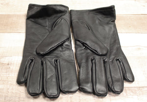 Men's & Women's Black Dress Gloves - Size: 12 - Leather Sheepskin - New
