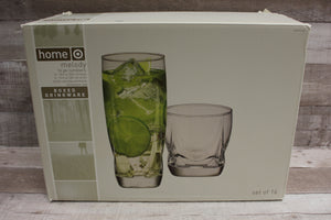 Target Home Melody 16-Pack Of Glass Tumbler Cups -New