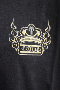 Brothers Helping Brothers Fire Fighting Men's T Shirt -Black -4XL -Used