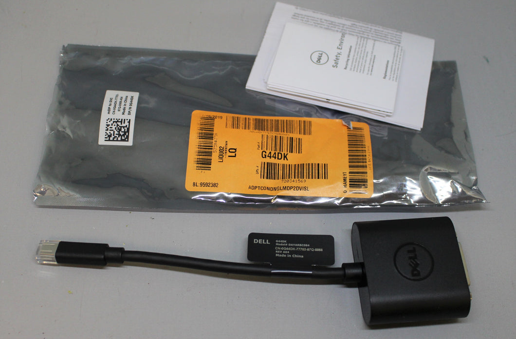 Dell Mini Display Port mDP to DVI Adapter Cable - G44DK DAYARBC084 - New