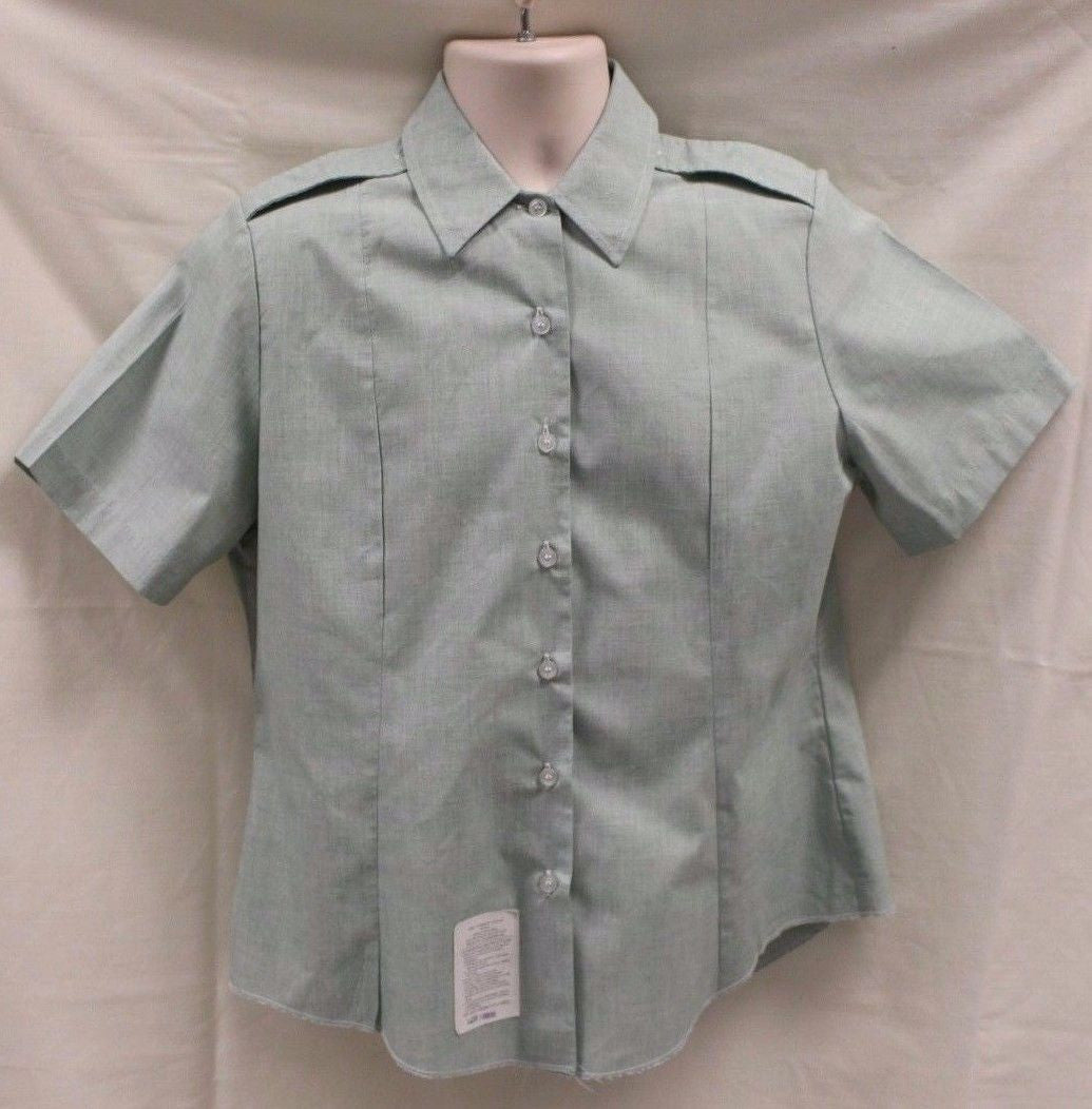 DSCP US Army Woman's Green Tuck In Dress Shirt - 16R - 10-01-414-7116 - New! DSCP US Army Woman's Green Tuck In Dress Shirt - 16R - 10-01-414-7116 - New!