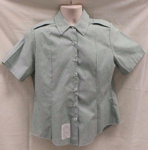 DSCP US Army Woman's Green Tuck In Dress Shirt - 16R - 10-01-414-7116 - New!