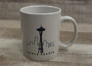 Seattle Space Needle Coffee Cup Mug - White - Used