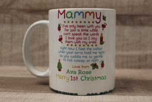 Mommy I've Only Been With You For Just A Little While Coffee Cup - 1st Christmas