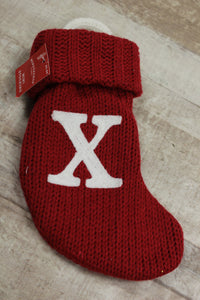 Wondershop By Target Mini Stocking With Initial "X" -Red -New