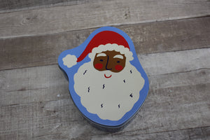 Target Black Santa Claus Metal Tin For Gifts - New