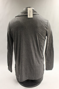 Meaneor Women's Long Sleeve Neck Button T Shirt Size S -Grey -New