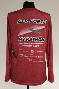US Air Force Women's Marathon T-Shirt, U-2 Dragon Lady, Sept. 19, 2015, Large, Maroon