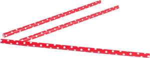 Jacent Stylish Biodegradable Paper Straws - 24 Count - Red & White Polka Dot-New
