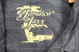 Jamaica Jaxx Men's Button Up Hawaiian Shirt Size L -Blue -Used