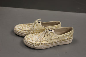 Sperry Womens Canvas Top-Sider Shoe. Size: 3M, Tan
