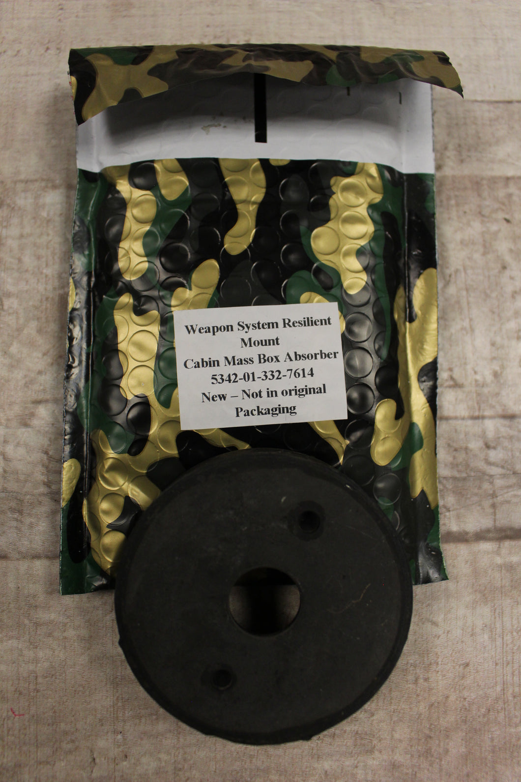 Weapon System Resilient Mount Cabin Mass Box Absorber - 5342-01-332-7614 - New