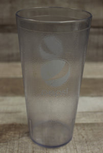 Carlisle #5224 Stackable Restaurant Pepsi Soda Cup Tumbler - Clear - Used