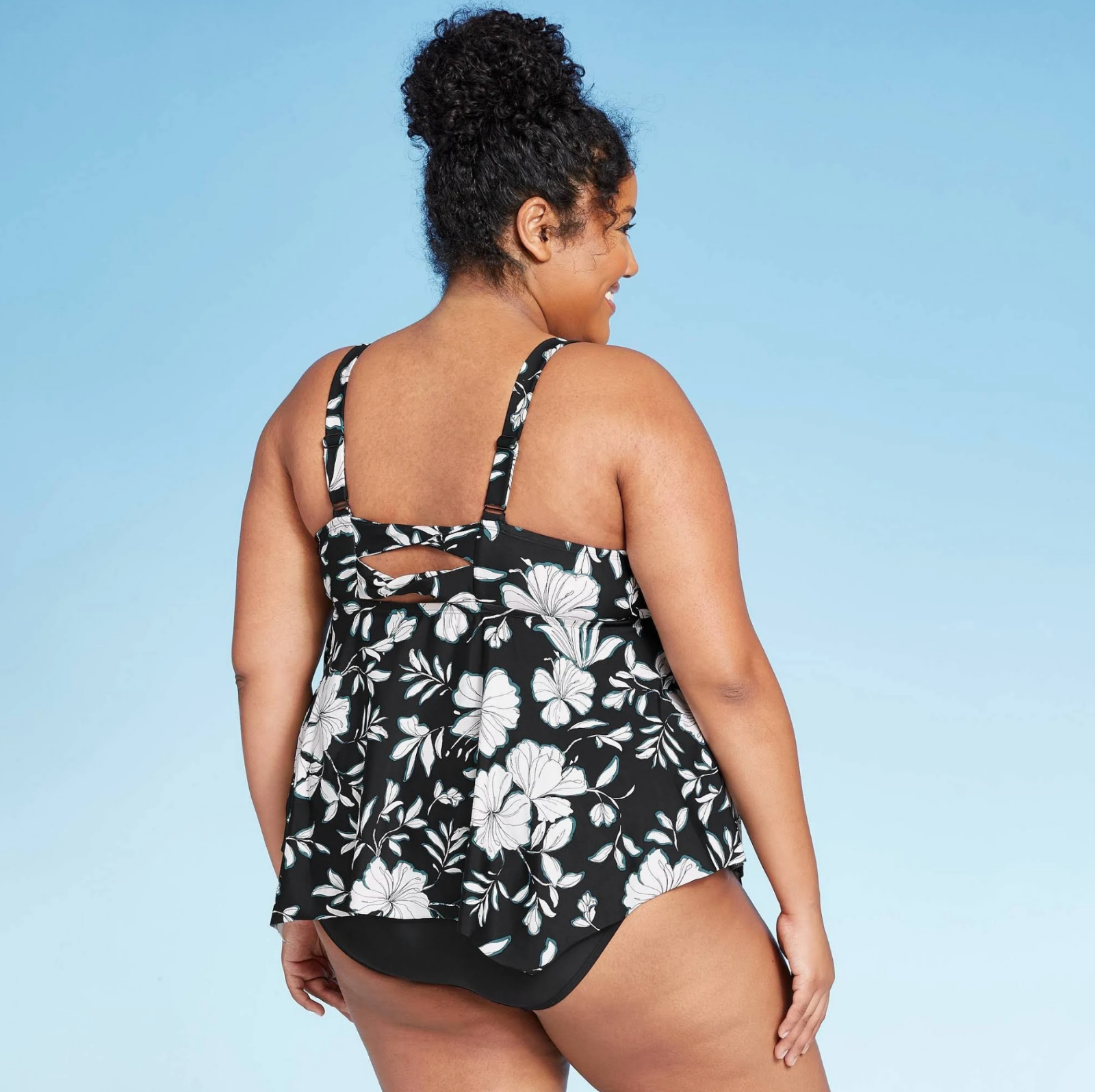 Kona Sol Over The Shoulder Tankini Top - Size: 16W - Black - New – Military  Steals and Surplus