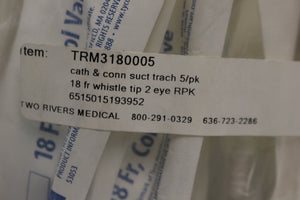 Tracheal Suction Catheter And Connector - TRM3180005 - 5 Pack - New Expired